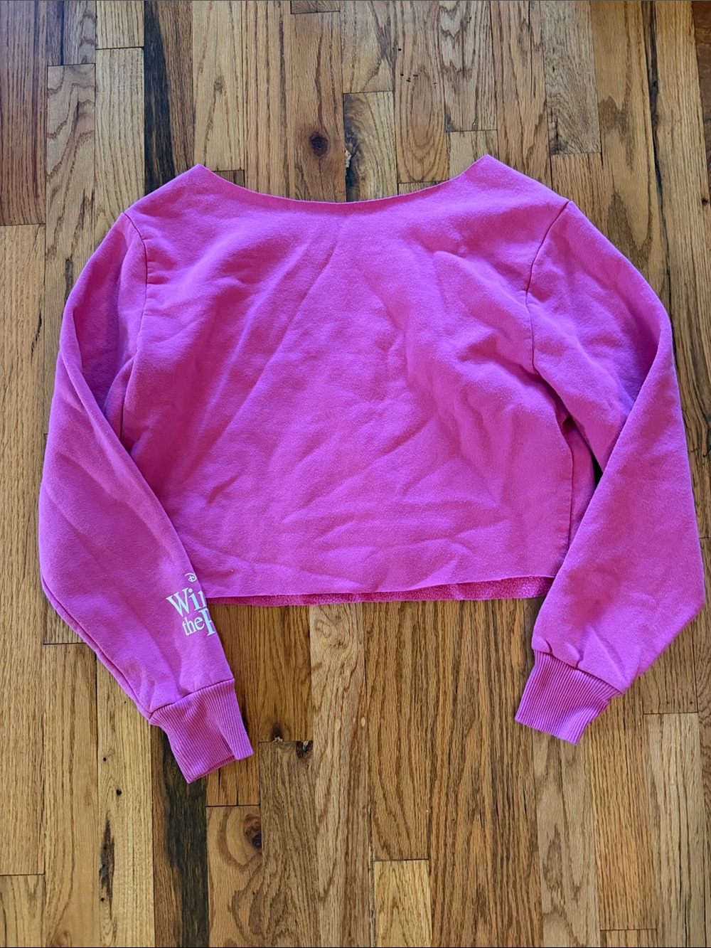 Disney Winnie the Pooh Pink Crop Sweatshirt - Picture 5 of 5